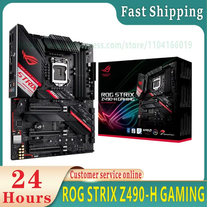Nouvelle carte mère de bureau de jeu originale ROG STRIX Z490-H Z490 LGA 1200 ATX