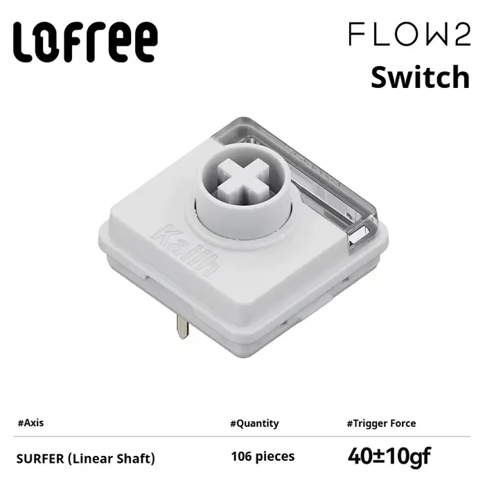 Lofree FLOW2 POM commutateur de clavier mécanique à arbre bas série Cloud personnalisation d'arbre F