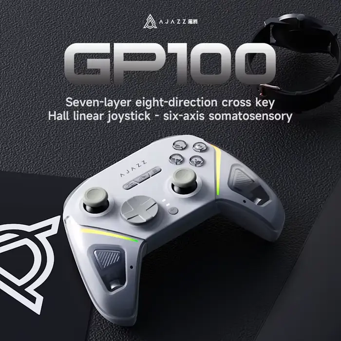 Nouvelle sortie : Manette de jeu personnalisée AJAZZ GP100 2.4G 1000HZ 800MAH – La manette polyvalen
