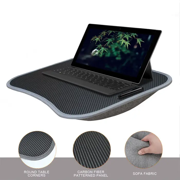 Support pour ordinateur portable avec coussin moelleux