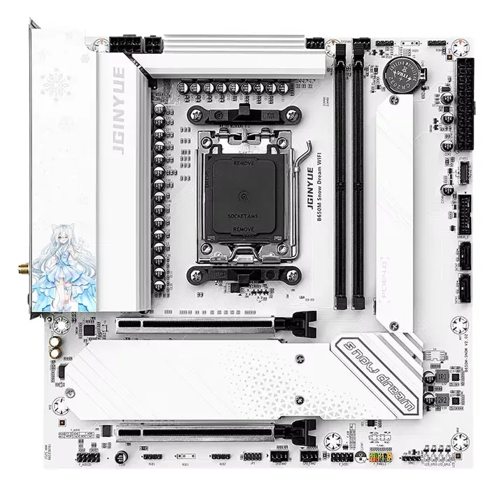 JGINYUE B650M neige rêve WIFI 6E carte mère DDR5 AM5 ordinateur de bureau de jeu