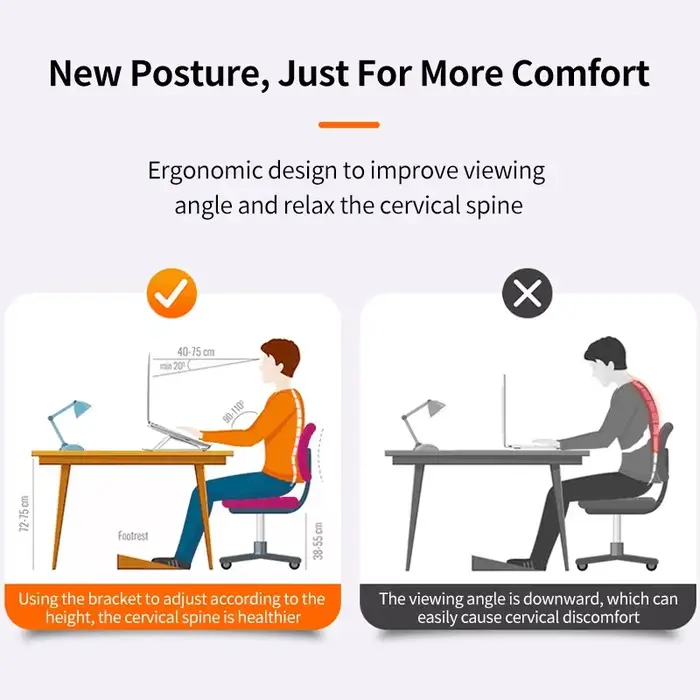 Support réglable pour ordinateur Portable et pliable
