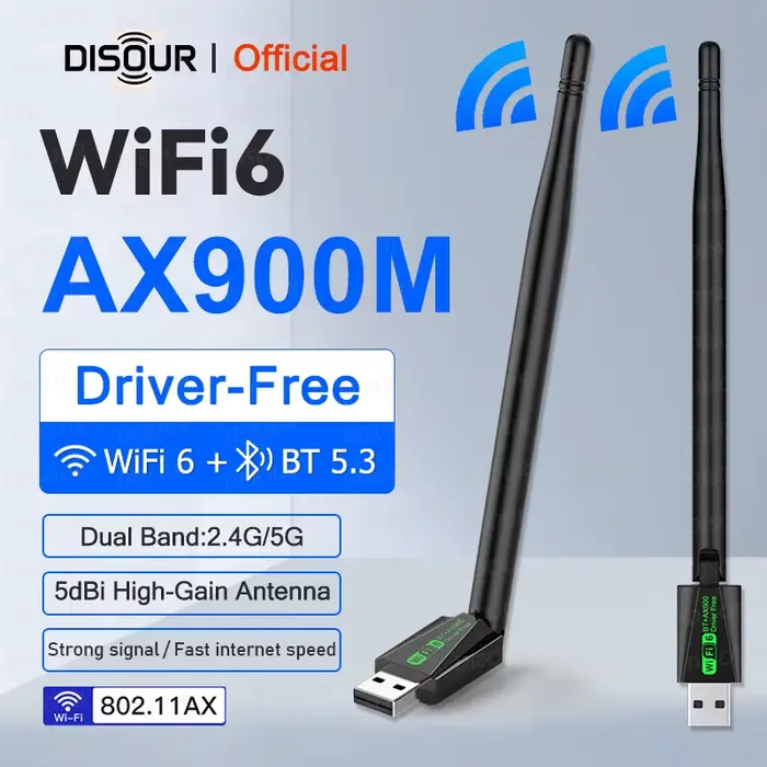 WiFi 6 carte réseau sans fil avec antenne Bluetooth 5.4 2.4G/5Ghz adaptateur