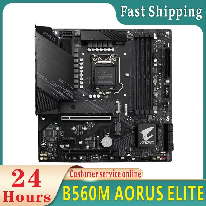 Nouvelle carte mère originale B560M AORUS ELITE LGA 1200 DDR4 128GB M-ATX adaptée à la carte mère B5