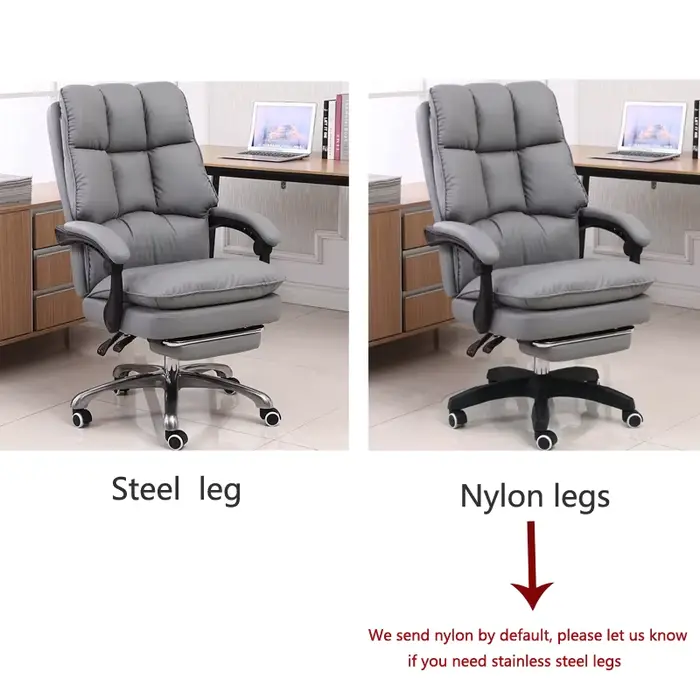 Fauteuil de Bureau Inclinable avec Repose-Pieds WCG