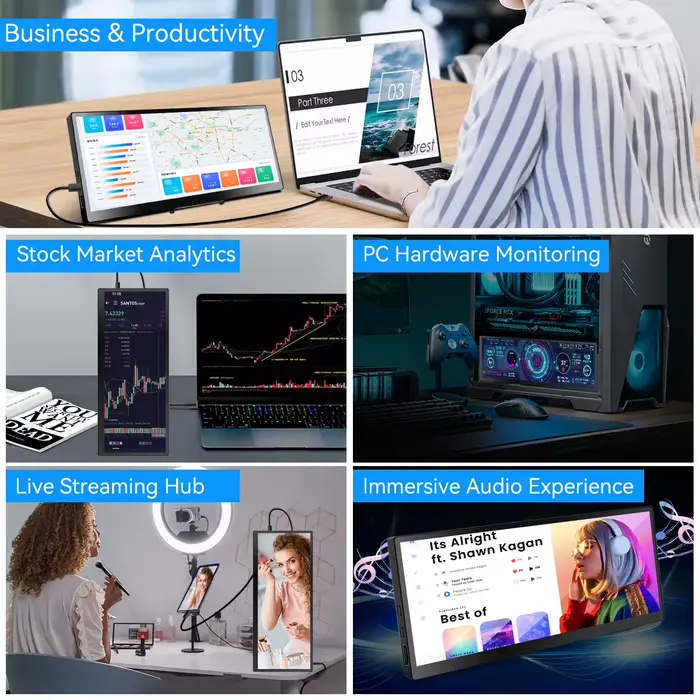 Moniteur tactile portable de 12