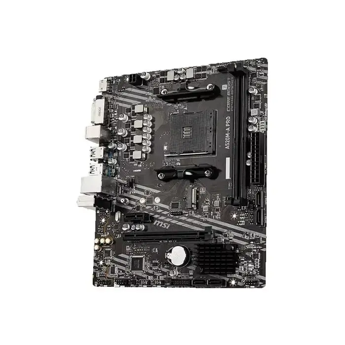 Nouveau MSI A520M A PRO Micro ATX AMD A520 DDR4 M.2 USB3.2 STAT 3.0 SSD/64G meilleur support R9 ordinateur de bureau CPU Socket AM4 carte mère