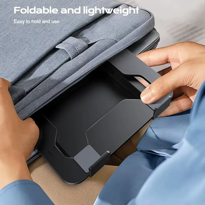 Support de téléphone et tablette réglable en alliage d'aluminium DT-02B pour ordinateurs portables jusqu'à 17 pouces