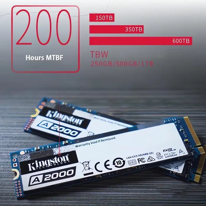 Kingston SSD A2000 NVMe PCIe M.2 2280 250GB 500GB 1TB disque dur interne à semi-conducteurs pour PC 