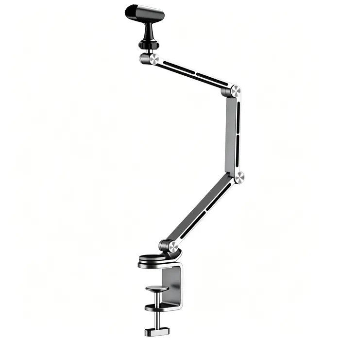 Bras télescopique pour microphone réglable, compatible avec microphone de diamètre 26-45 mm, pour la