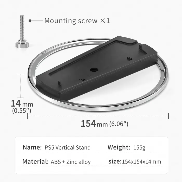 Support Vertical Portable en métal pour PS5 Slim/Pro