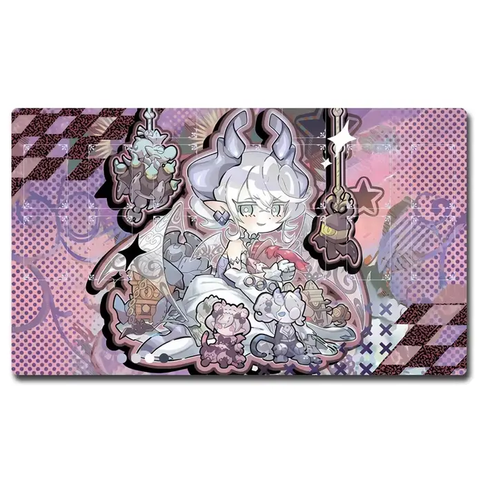 Superbe tapis de jeu Labyrinthe du Château d'Argent style Chibi Yu-Gi-Oh!