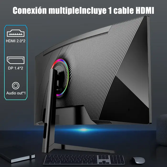Moniteur 34 pouces 165Hz VA WQHD, écran large de bureau 21:9, écran d'ordinateur de joueur LED 1500R incurvé DP/3440x1440