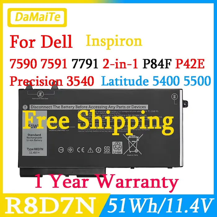 Batterie d'ordinateur portable pour Dell Latitude