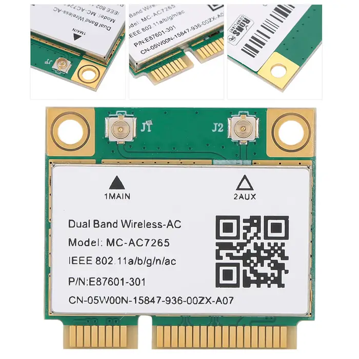 Carte réseau double bande Mini PCI‑E Gigabit