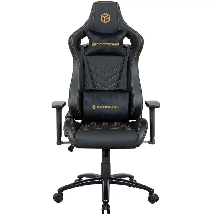 Chaise de jeu PC ergonomique à dossier haut, pivotante, design industriel moderne, inclinable, avec 