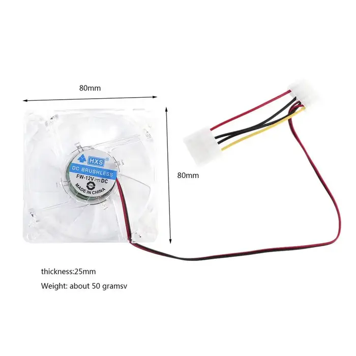 PC ordinateur CPU ventilateur 80mm
