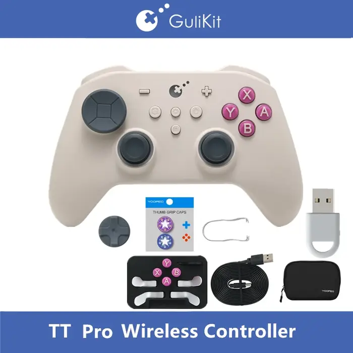 Manette de jeu GuliKit TT max/PRO sans fil avec joysticks et gâchettes TMR