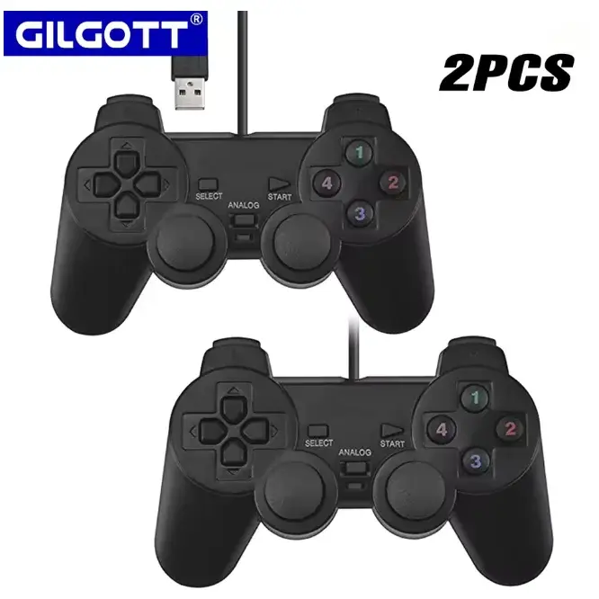 Manette de jeu filaire USB pour WinXP/Win7/Win8/Win10