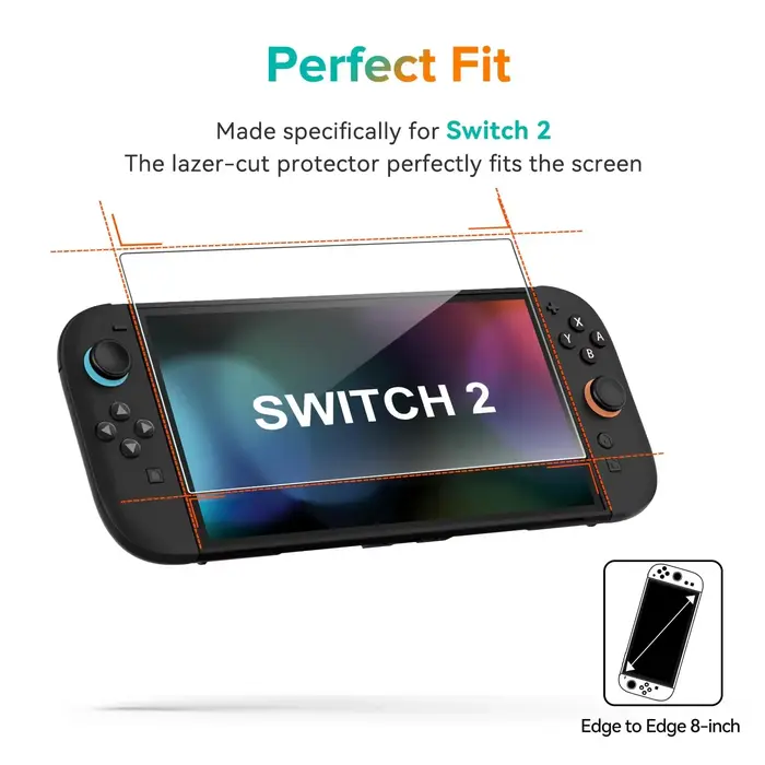 Protecteur d'écran en verre trempé HD NS2 pour Switch 2