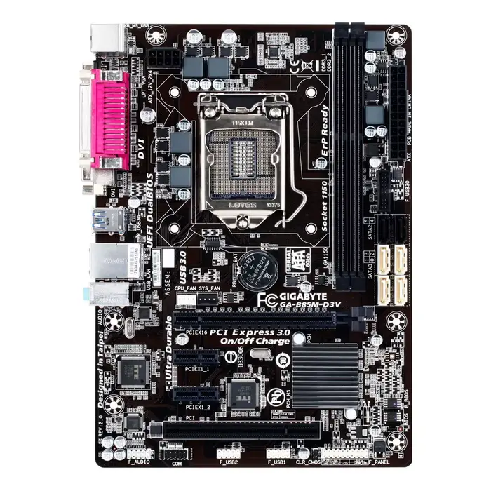 GIGABYTE GA-B85M-D3V Intel B85 LGA1150 mATX carte mère DDR3 1600 USB3.0/SATA3 pour 4e génération Core i7/i5/i3