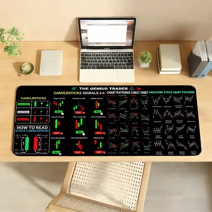 Tapis de souris avec graphique des cours des crypto-monnaies BTC