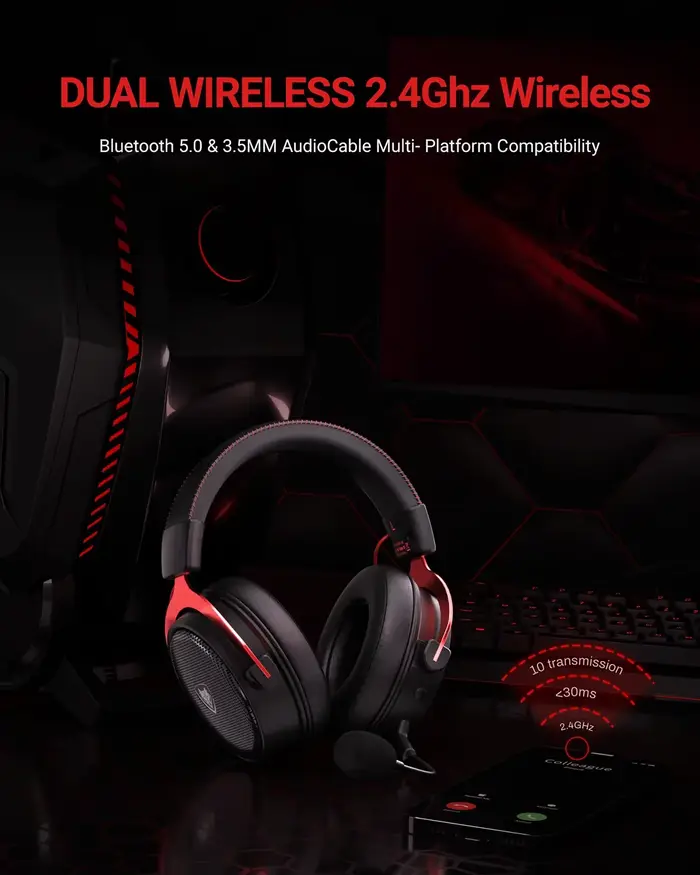 Casque de jeu sans fil NUBWO G07 pour PC