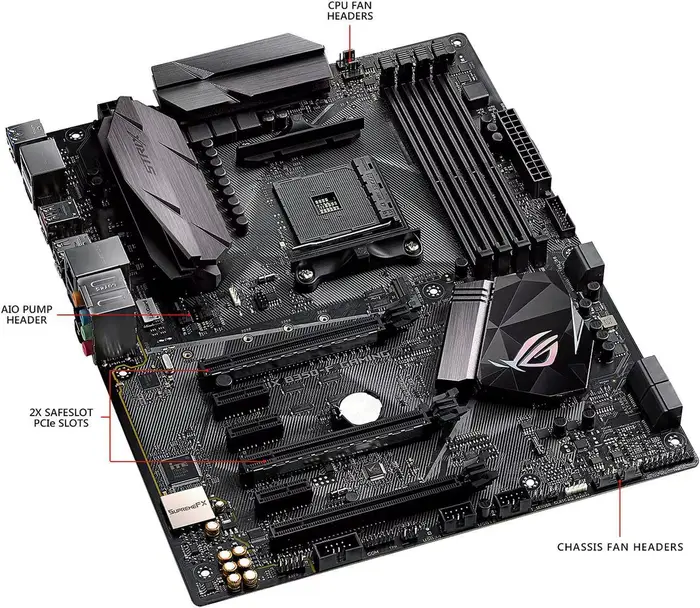 Carte mère ASUS ROG STRIX B350-F GAMING AMD B350 AM4 DDR4 3200MHz 64GB compatible avec les processeurs 5600 2600 2700 3500 5700 3900 1700 M.2 ATX