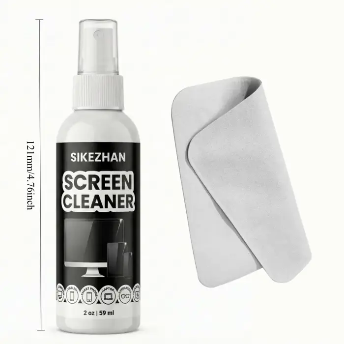 SIKEZHAN Kit de nettoyage d'écran avec chiffon de polissage – Spray sans traces pour MacBook