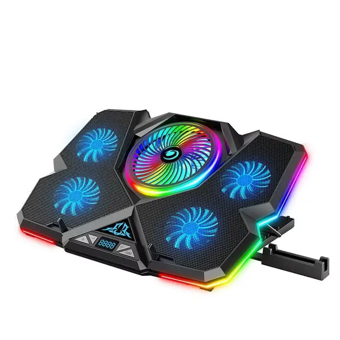 Coolcold-Refroidisseur d'ordinateur portable RGB Gaming, ordinateur portable Cool Stand Ergonomics, 