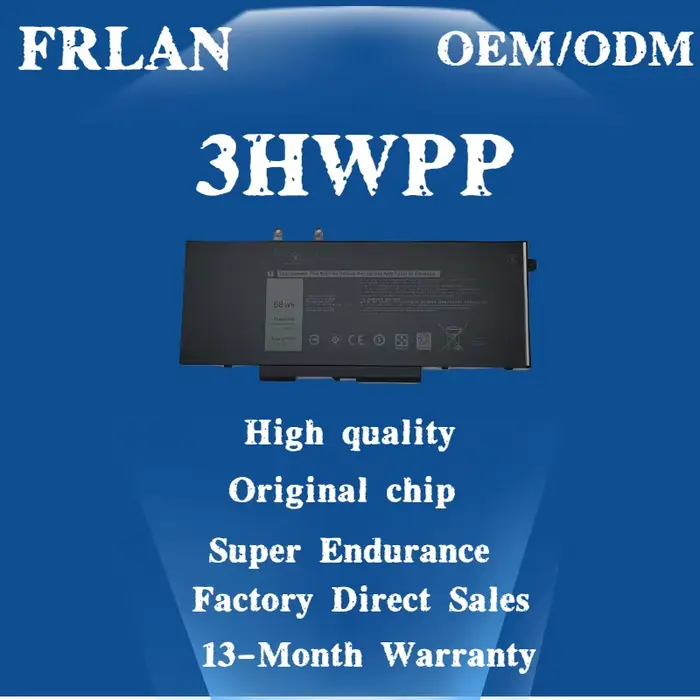 Vente directe d'usine nouvelle batterie d'ordinateur portable 3HWPP pour Dell Latitude 5501 5511 540