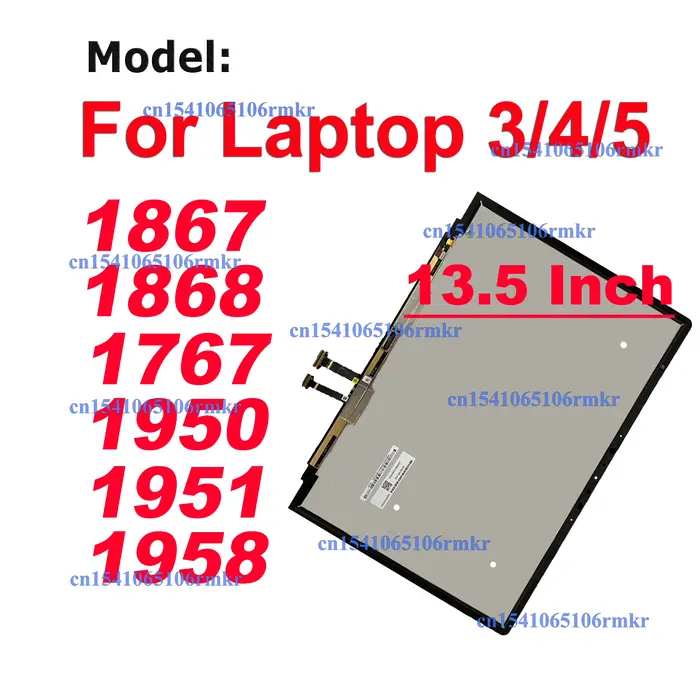 13.5 "écran LCD d'ordinateur portable assemblée pour Surface Laptop3 1866 1867 1767 1950 1951 1958 ordinateur