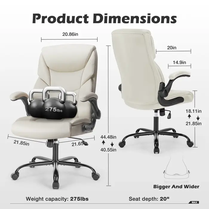 JIan-Chaise de jeu à bascule ergonomique avec accoudoir rembourré en cuir PU, fauteuil à roulettes, 
