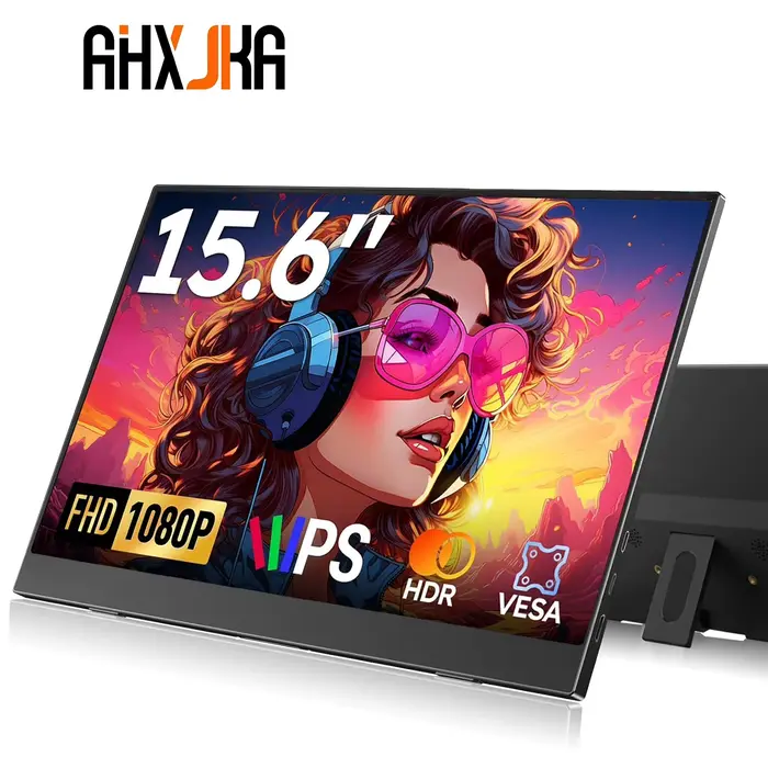 Moniteur portable 15,6 pouces pour ordinateur portable, 60 Hz, 1080p, 72 NTSC, 100 % sRGB, USB-C, Mi
