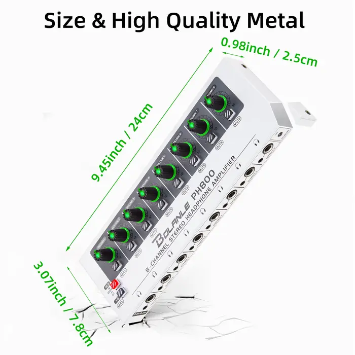 Bolanle PH800 amplificateur de casque stéréo 8 canaux/système de Distribution poussée maximale de 60