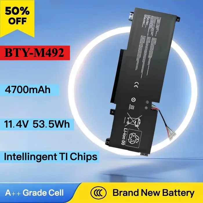 Batterie d'ordinateur portable BTY-M492 pour Msi Bravo C7VF furtif A13VF-021UK épée 15 A13V A11UE A11UG Cyborg A12VF CrosshAir 17 A11UCK A11UDK