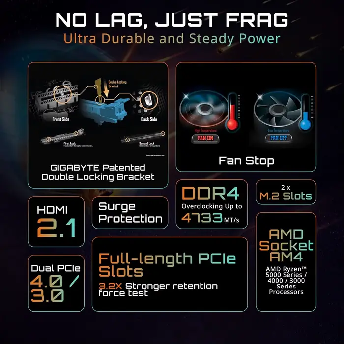 Carte mère GIGABYTE B550M K compatible avec les processeurs AMD AM4 Ryzen 5000