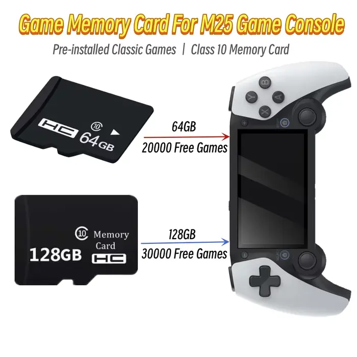128GB 30000 jeux gratuits carte de jeu pour Console de jeu M25 64GB