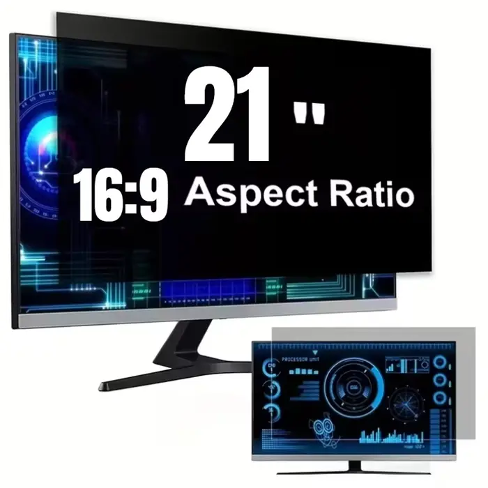 Écran de confidentialité pour moniteur d'ordinateur de 24 pouces – Filtre anti-lumière bleue amovible