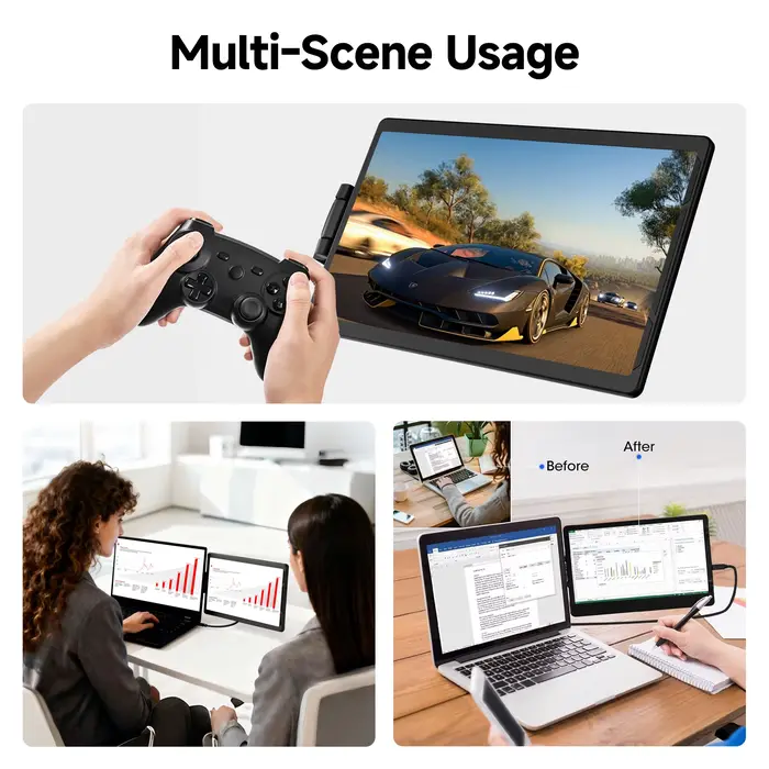 Moniteur Portable 13.3 pouces-seconde écran d'extension pour ordinateur