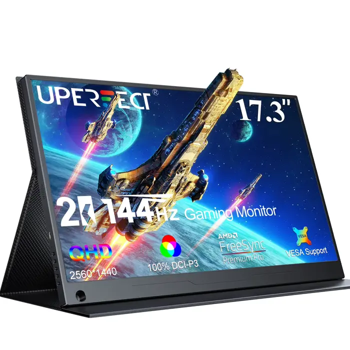 UPERFECT 17.3 "144Hz moniteur de jeu Portable 2560*1440 2K 16:9 HDMI USB C 100% sRGB Freesync écran 