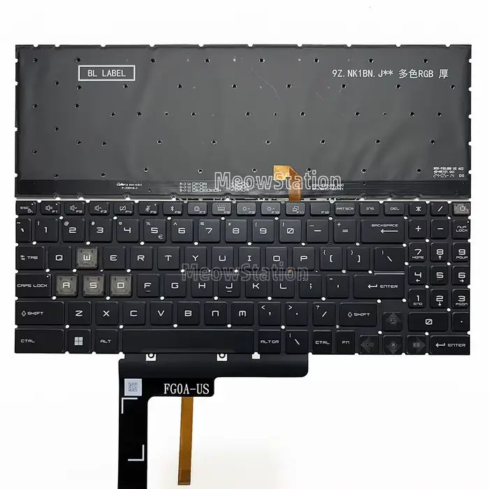 Clavier rétroéclairé RGB US/russe