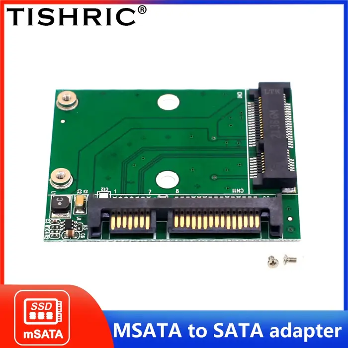 TISHRIC M.2 MSATA SSD vers 2.5 SATA adaptateur M2 Mini PCI SSD convertisseur carte Riser Module