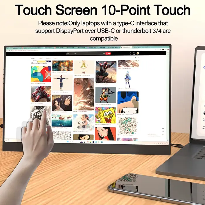 [Offre spéciale] Écran tactile portable de 14 pouces, affichage 16:9 Full HD 1080P pour ordinateur portable, moniteur tactile externe