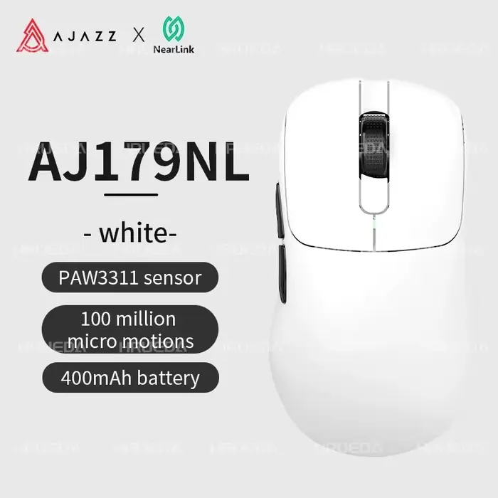 Souris de jeu sans fil AJAZZ AJ179 NL NLP 8K NearLink avec capteur PAW3950, base de charge tri-mode,