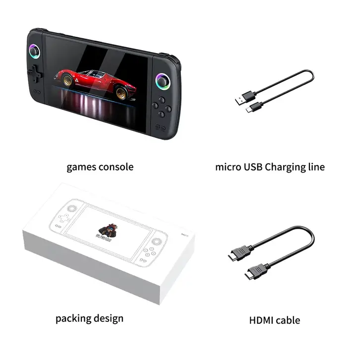 Console de jeu portable M27 128G, console de jeu vidéo rétro avec plus de 30 000 jeux intégrés, plus