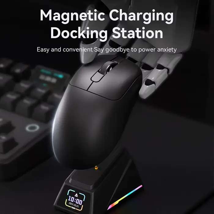 Souris de jeu sans fil Ajazz AJ179 Apex PAW3950 avec station de charge RGB