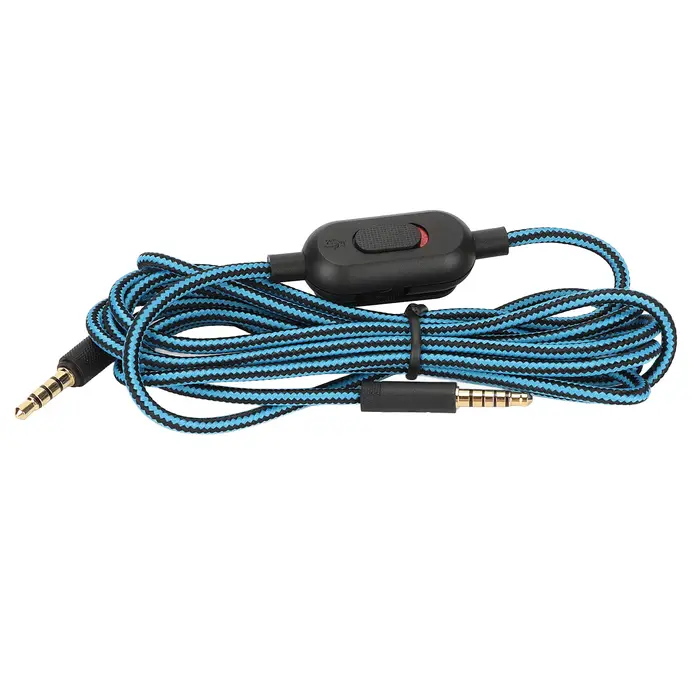 Câble de casque de jeu tressé avec contrôle du volume et fonction muet pour Logitech G Pro G Pro X G433 G233
