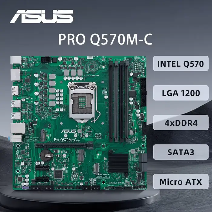 Carte mère ASUS PRO Q570M-C compatible avec les processeurs 10700F 11700F 11600K 10400F 11400F 11900