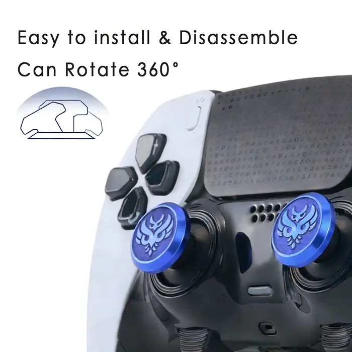 Capuchon et jeu de palettes de Joystick en métal 6 en 1 pour manette PS5 Elite